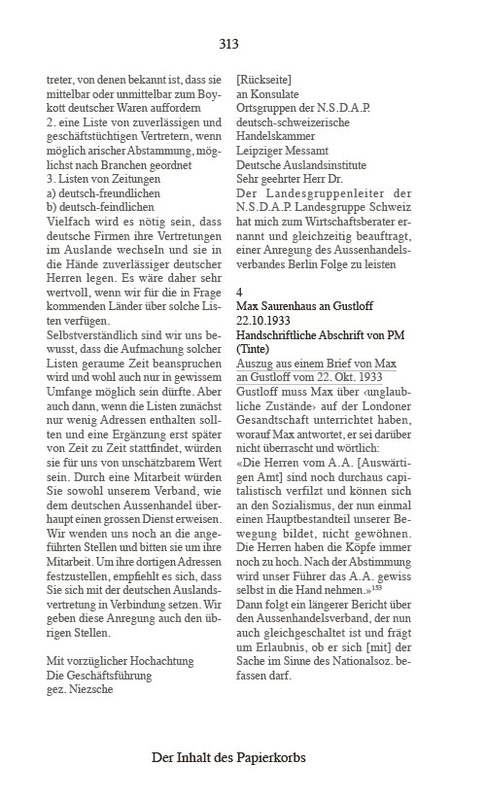 Gustloff im Papierkorb