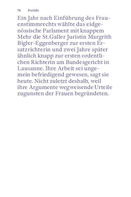 Jeder Frau ihre Stimme