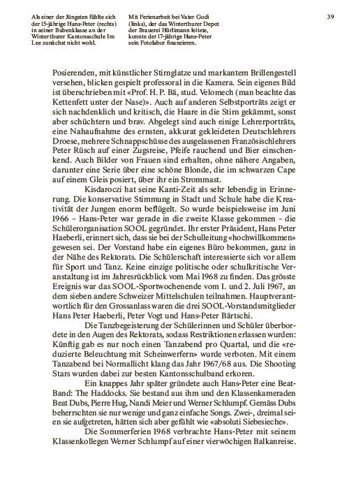 Hans-Peter Bärtschi. Rebell und Bewahrer