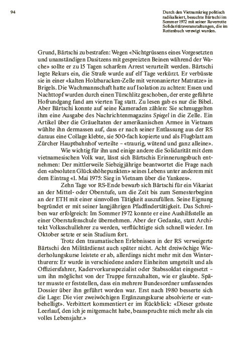 Hans-Peter Bärtschi. Rebell und Bewahrer