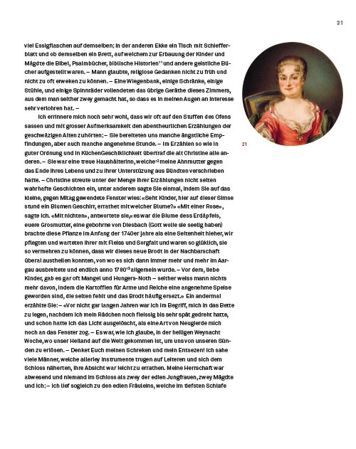 Kleine Burgchronik des Schlosses Wildegg der Sophie von Erlach-Effinger, in der Abschrift ihres Bruders Ludwig Albrecht