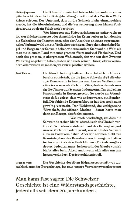 Plädoyer für eine offene Schweiz
