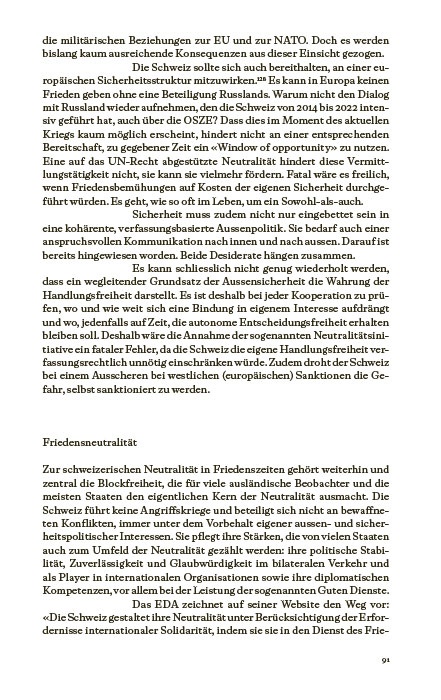 Plädoyer für eine offene Schweiz