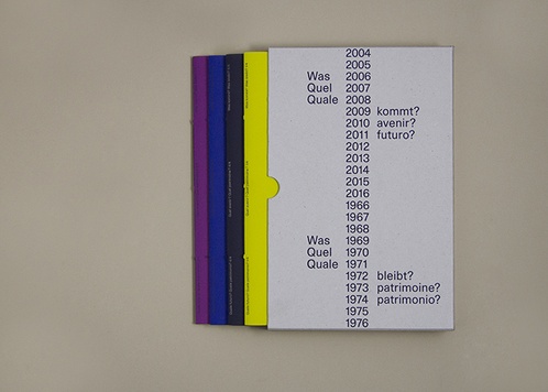 Was kommt? Was bleibt? / Quel avenir? Quel patrimoine? / Quale futuro? Quale patrimonio?